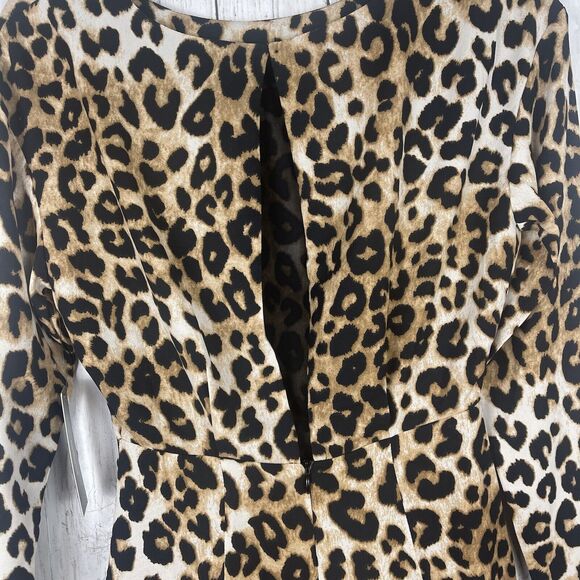 Lulu's Dress XS Wild Life Leopard Animal Print Long Sleeve Mini Party Homecoming - Picture 7 of 12